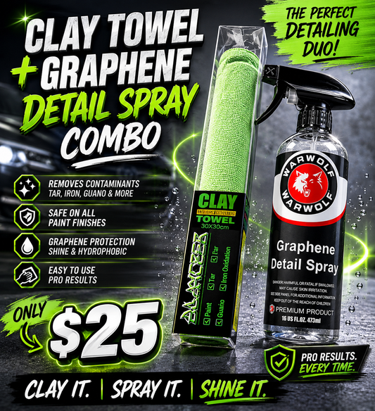 Clay Towel + Graphene Detail Spray Combo $25