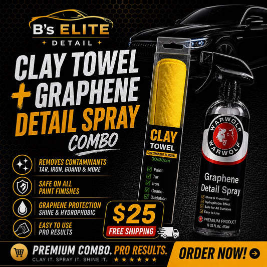 Clay Towel + Graphene Detail Spray Combo $25